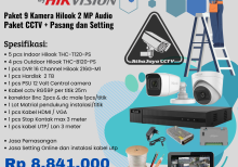 Paket HiLook 9 Kamera  Audio 2 MP