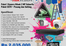 Paket 1 Kamera Hilook ColorVu 2 MP
