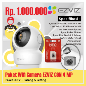Paket Wifi Camera EZVIZ C6N 4 MP