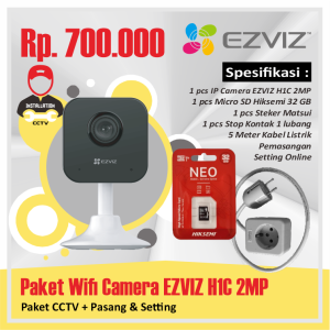 Paket Wifi Camera EZVIZ H1C 2 MP