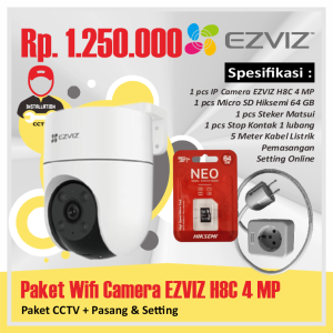 Paket Wifi Camera EZVIZ H8C 4 MP