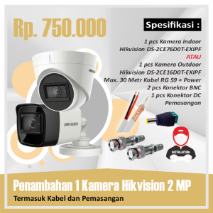 Penambahan 1 Kamera Hikvision 2 MP