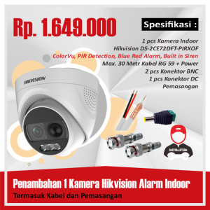 Penambahan 1 Kamera Hikvision Alarm Indoor