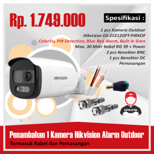 Penambahan 1 Kamera Hikvision Alarm Outdoor