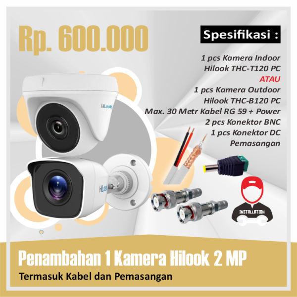 Penambahan 1 Kamera Hilook 2 MP