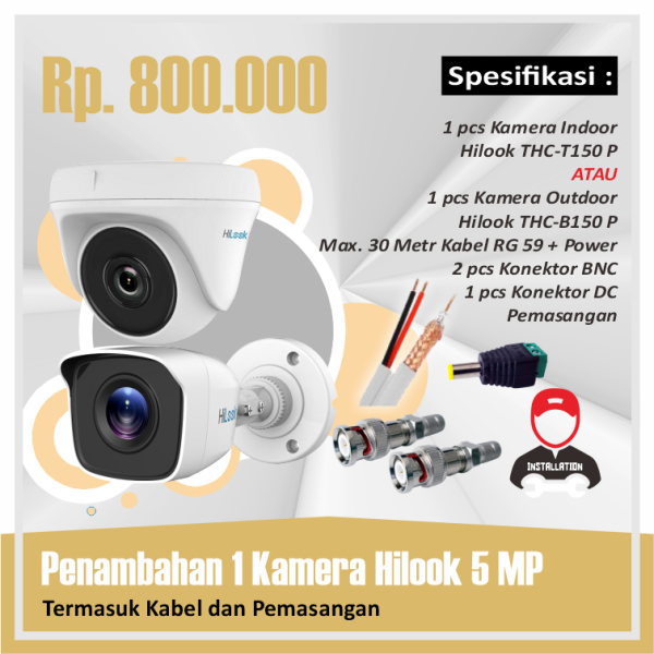 Penambahan 1 Kamera Hilook 5 MP